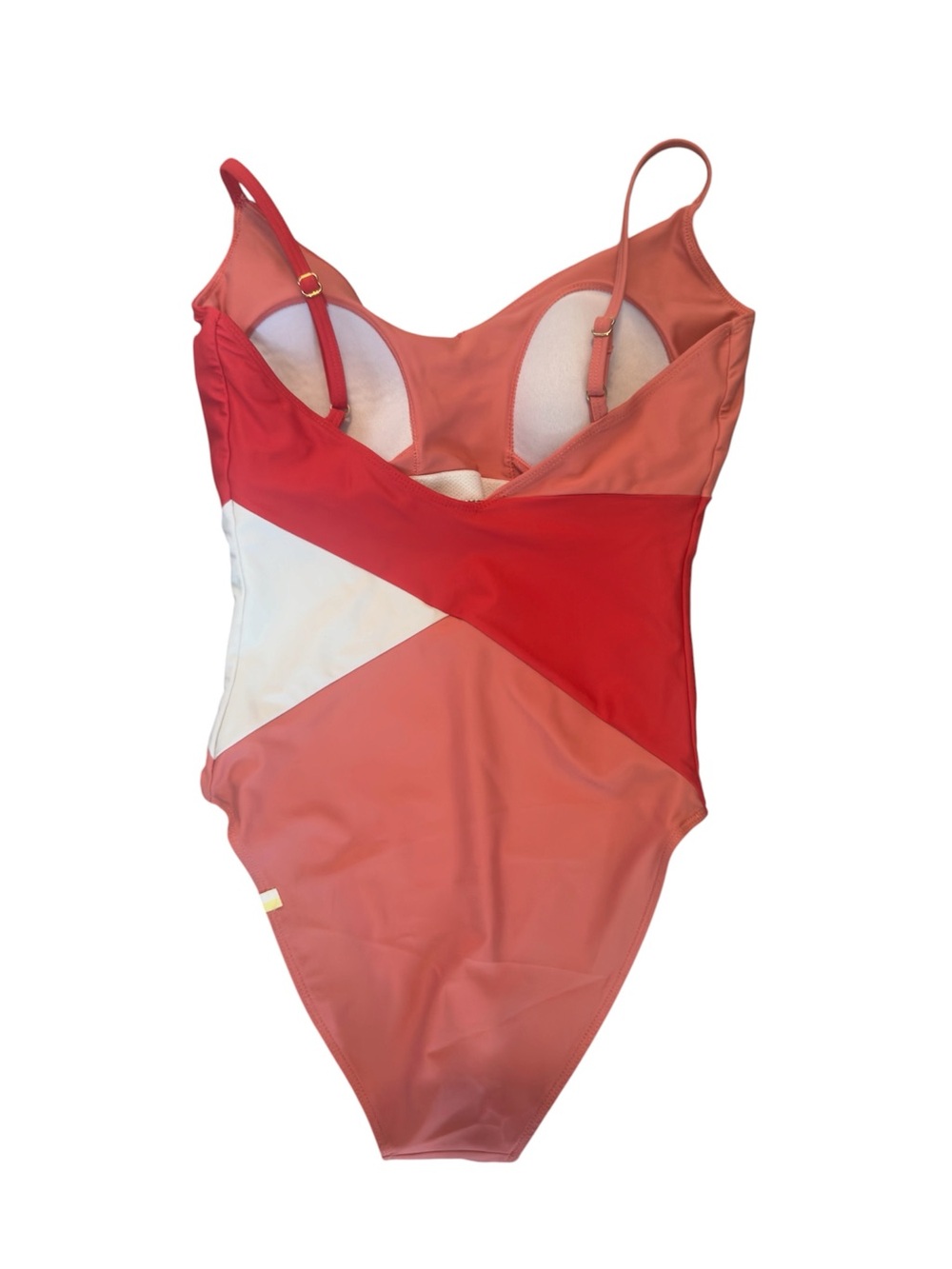Summersalt The Marina One Piece Swimsuit Size 6 Colorblock Red Pink White - Picture 2 of 5